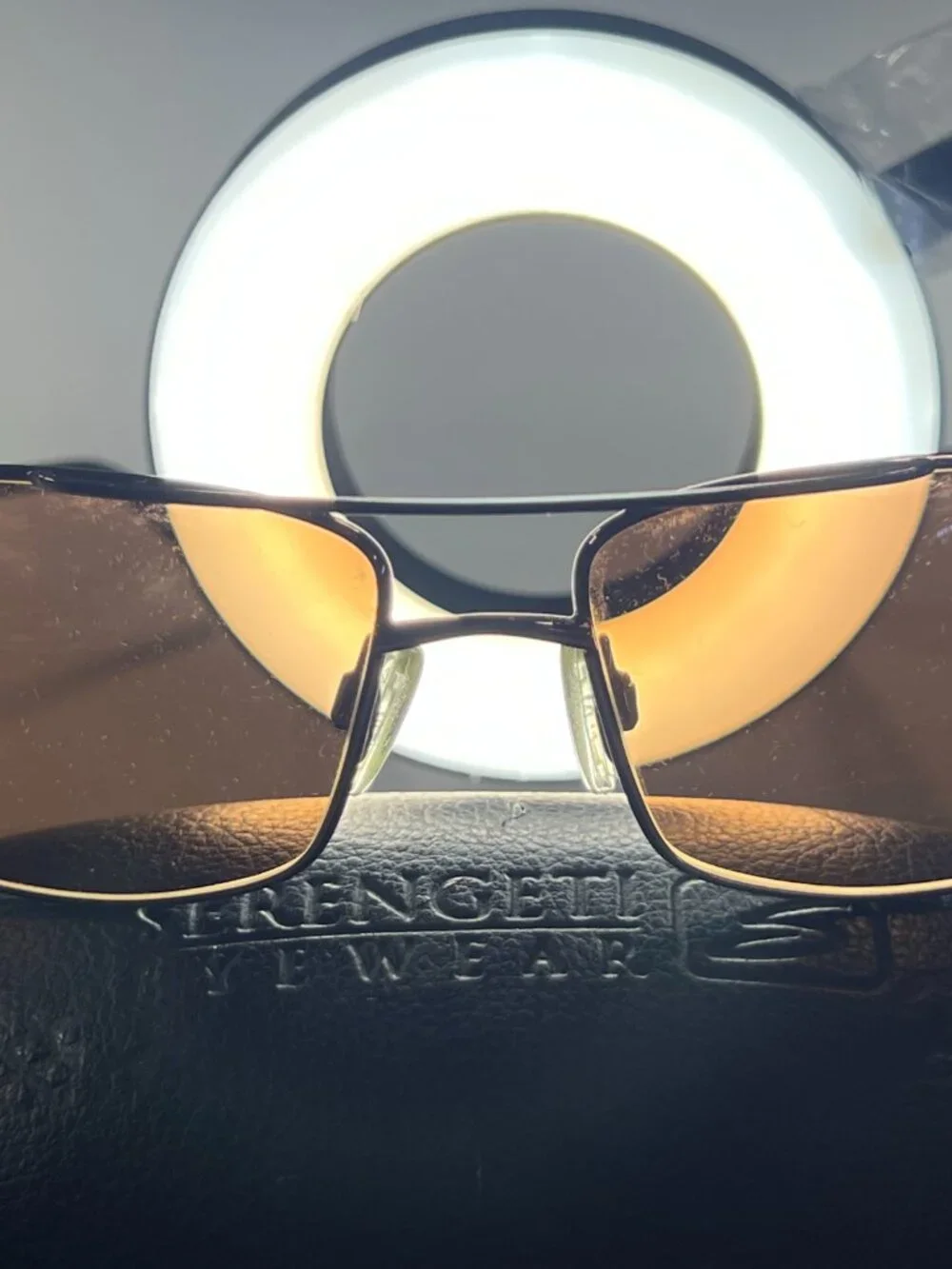 Vintage Serengeti Dante 7114 Sunglasses Shiny Espresso Wire-Flex Drivers Lens
